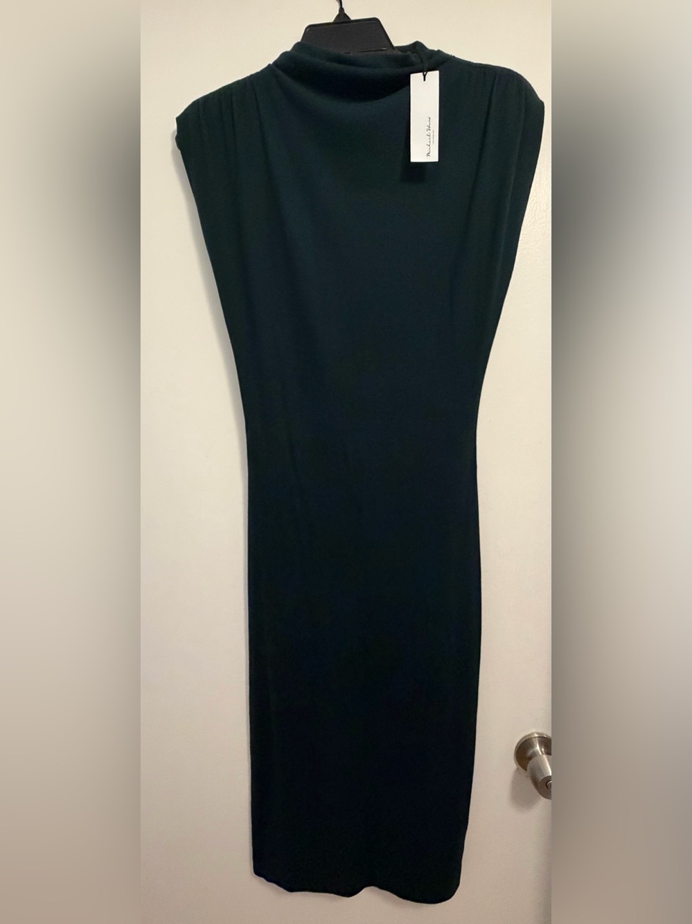 NWT Michael Stars Lolanda Mock Neck Ruched Midi Dress